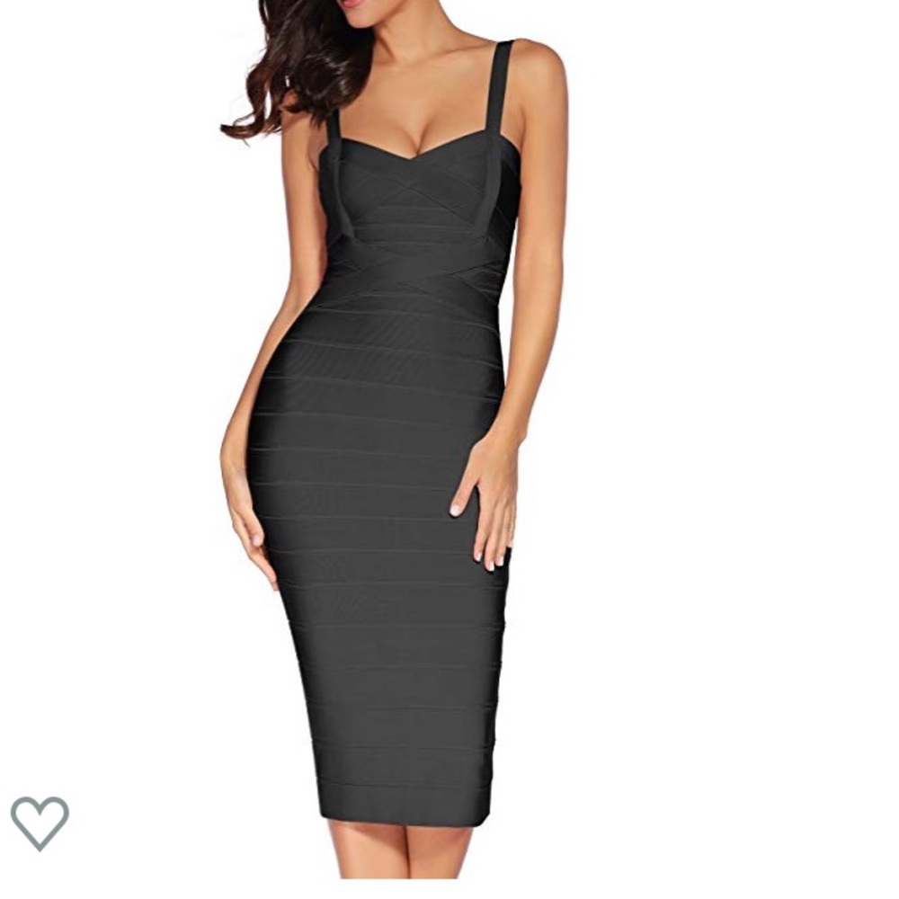 Black bandage bodycon midi dress/ maternity dress